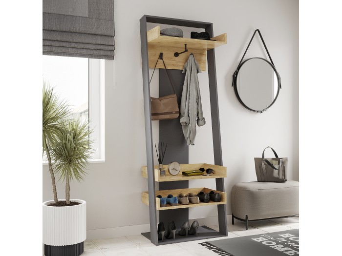 Портманто Компанит ЗЛАТА 1 (дъб крафт златен/комбинация)